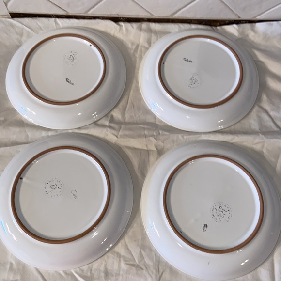 RARE VTG Caleca solid Hand Painted Salad Plates Made In Italy Set Of 4 - Picture 9 of 11